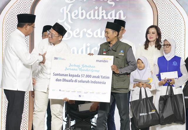 Tebar Berkah Ramadan, Mandiri (BMRI) Santuni 57.000 Anak Yatim dan Duafa (Foto: MNC Media)