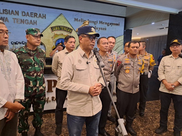 Pimpin Rakor di Polda Jateng, Menhub Wanti-Wanti soal Tradisi Balon Udara (foto: MNC Media)