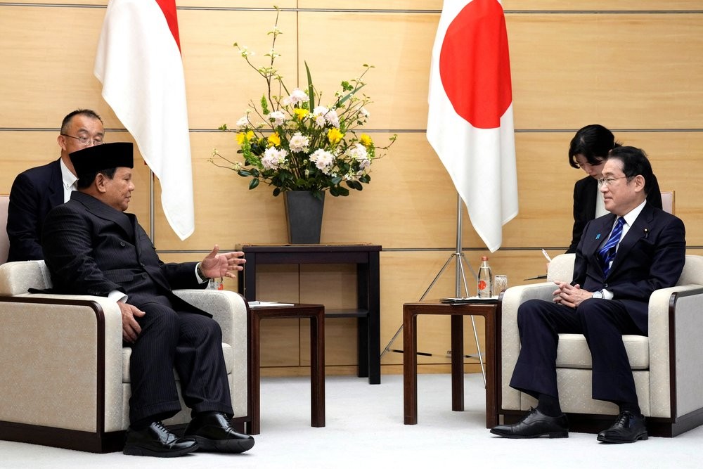 Prabowo Temui Perdana Menteri Jepang, Ini yang Dibahas. (Foto: REUTERS/Eugene Hashiko)