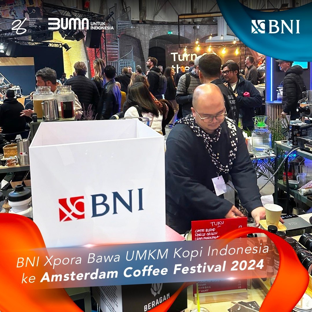 Tembus Pasar Global, BNI Xpora Bawa UMKM Kopi Indonesia ke Amsterdam  (FOTO:Dok Ist)