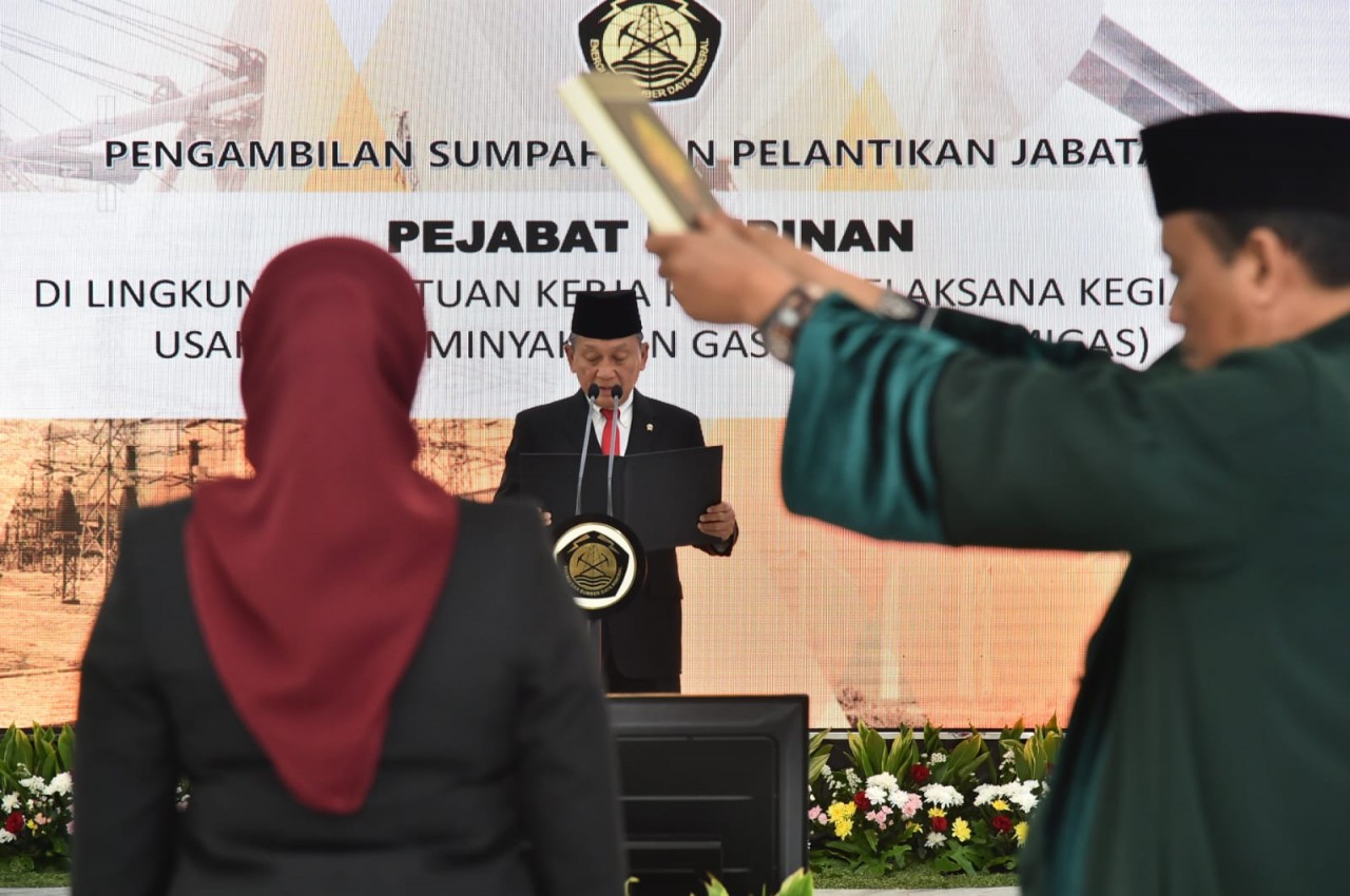 Lantik Wakil Kepala SKK Migas, Menteri ESDM Ingatkan Target Produksi. Foto: MNC Media.