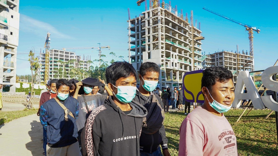 10 Ribu Pekerja Konstruksi IKN Mudik Bareng. (Foto Kementerian PUPR)