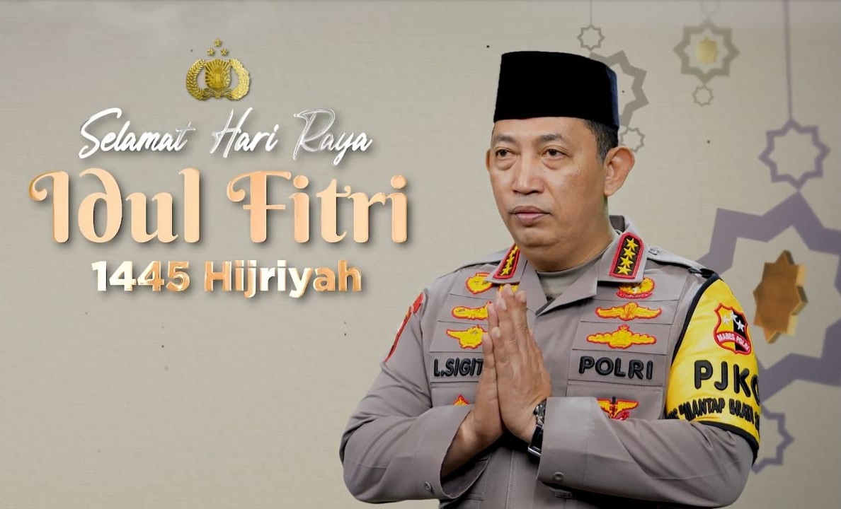 Ucapkan Selamat Idul Fitri, Kapolri: Semangat Lebaran Jadi Kekuatan Bangun Bangsa. (Foto: MNC Media)