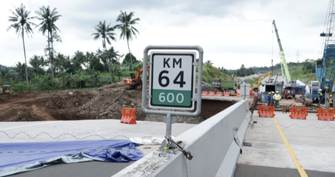 Korlantas Sebut Tol Bocimi Siap Digunakan Fungsional untuk Arus Balik Lebaran Pasca Longsor (FOTO:MNC Media)