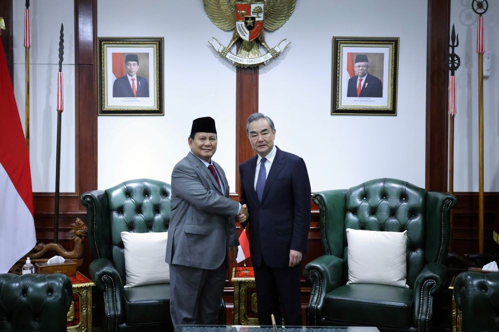 Menhan Prabowo Terima Kunjungan Menlu China, Ini yang Dibahas. Foto: MNC Media.