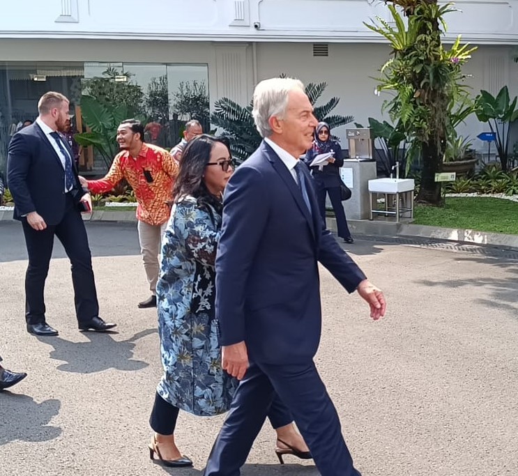 Eks PM Inggris Tony Blair Sambangi Istana, Ada Apa? (Foto: Raka/MNC Media)