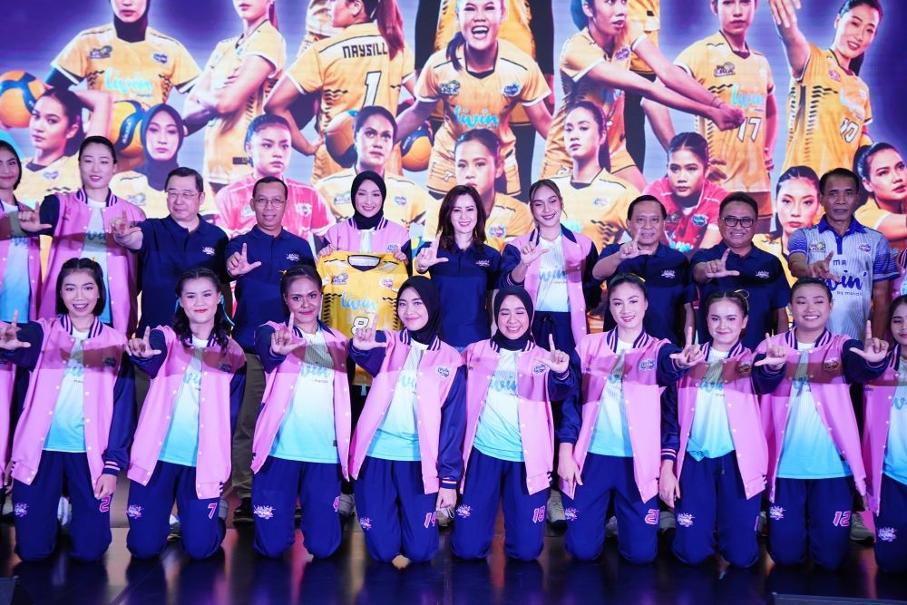 Siap Tanding, Jakarta Livin’ Mandiri Umumkan Tim Putri di Proliga 2024. Foto: MNC Media.