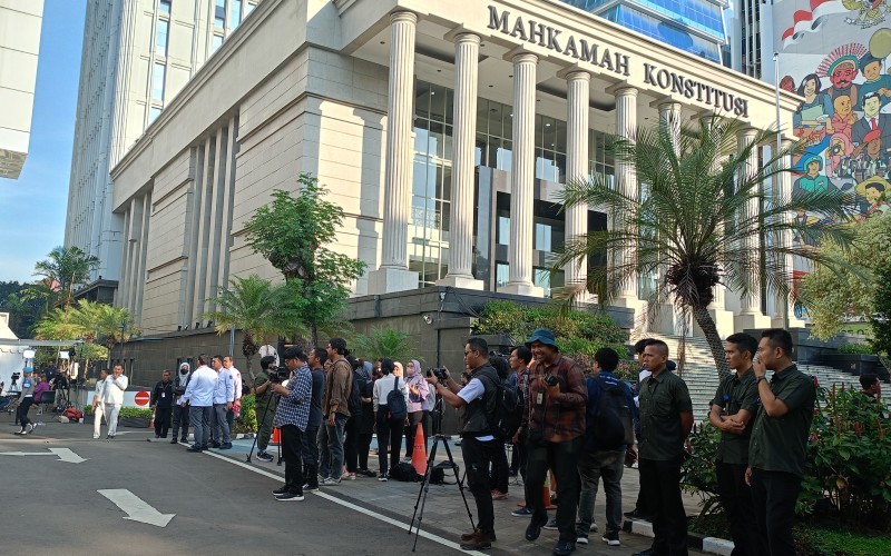 Suasana di Gedung MK menjelang pembacaan putusan sengketa Pilpres (Giffar Rivana/MPI)