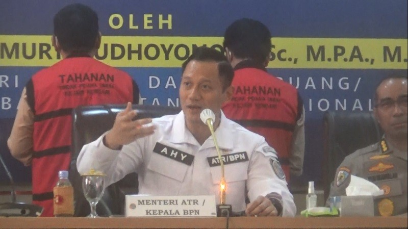 AHY Sikat Mafia Tanah di Sulawesi Tenggara, Dua Orang Jadi Tersangka (foto mukhtaruddin)