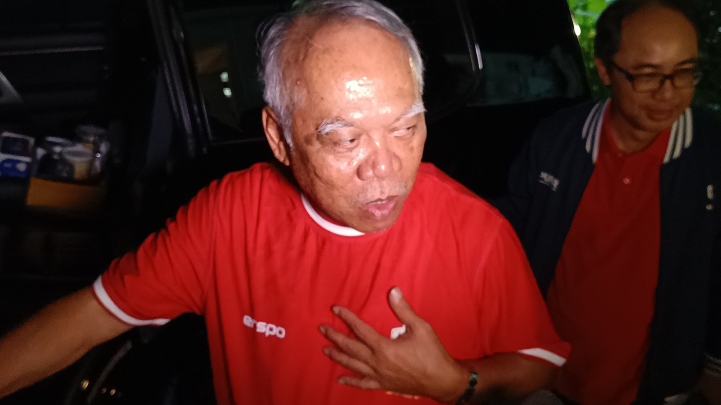 Begini Reaksi Jokowi dan Menterinya saat Gol Timnas U-23 Dianulir Wasit. (Foto Raka Dwi/MPI)
