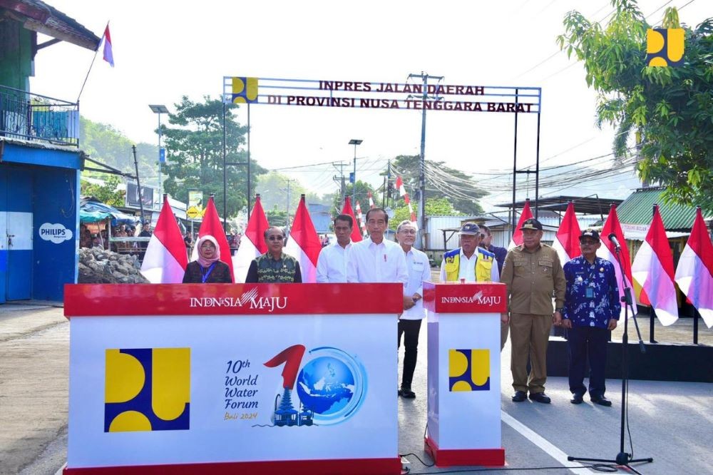 Gunakan Anggaran Rp211 Miliar, Jalan Daerah di NTB Diresmikan Jokowi. Foto: MNC Media.