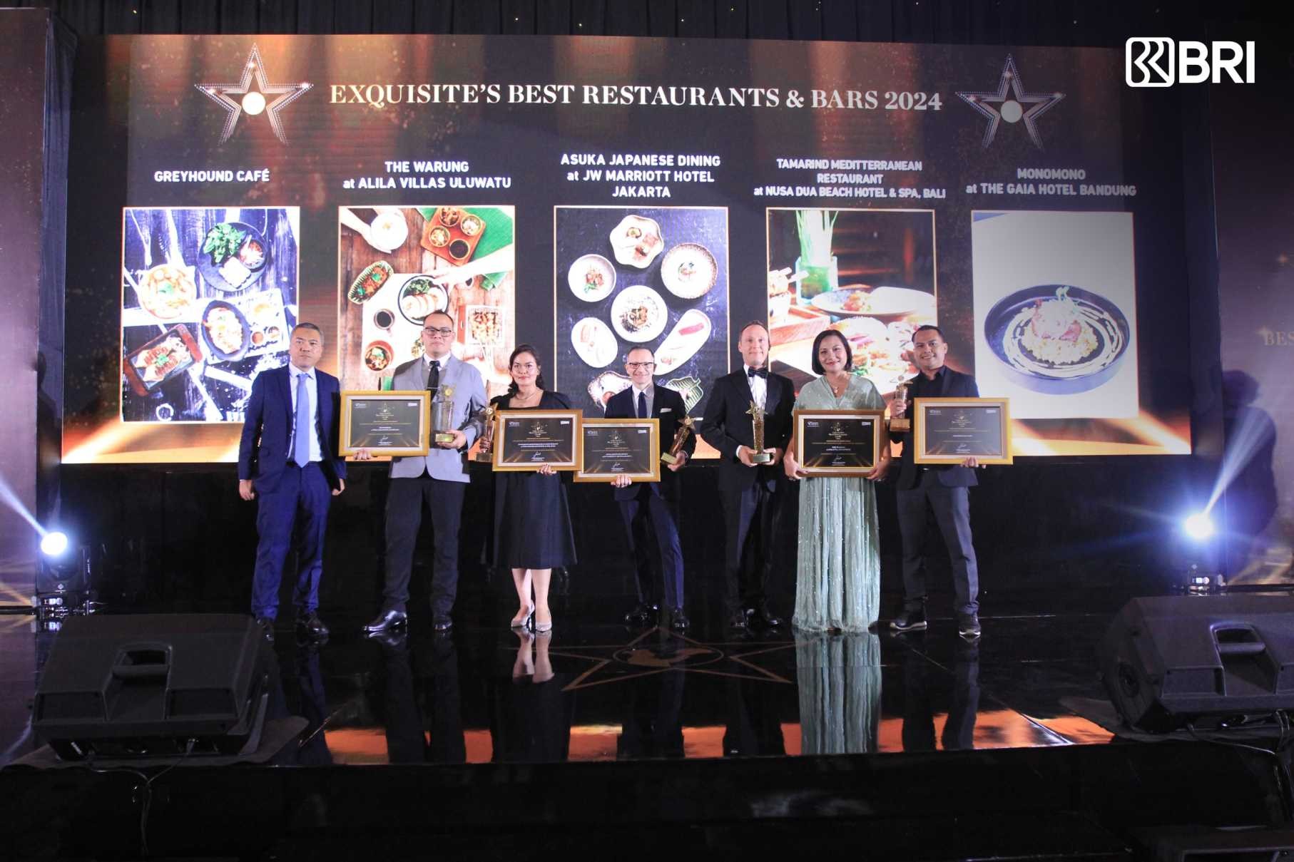 BRI dan Exquisite’s Beri Penghargaan pada Restoran Terbaik 2024 di Indonesia. (Foto: Doc. BRI)