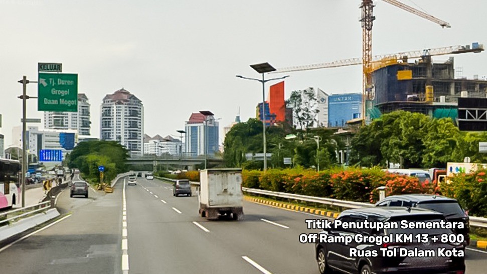 Off Ramp Grogol KM 13 Ditutup Sementara, Begini Rekayasa Lalu Lintasnya. (Foto Istimewa)