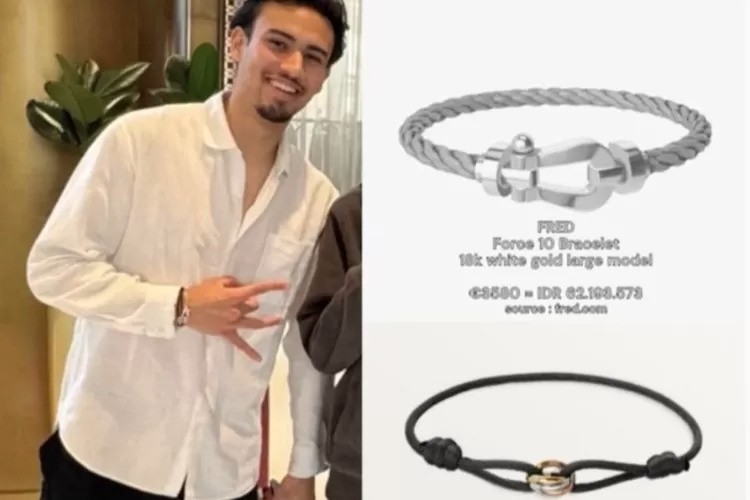 Outfit Capai Ratusan Juta, Berapa Harga Gelang Nathan Tjoe-A-on? (Foto: Harga Gelang Nathan Tjoe-A-on)