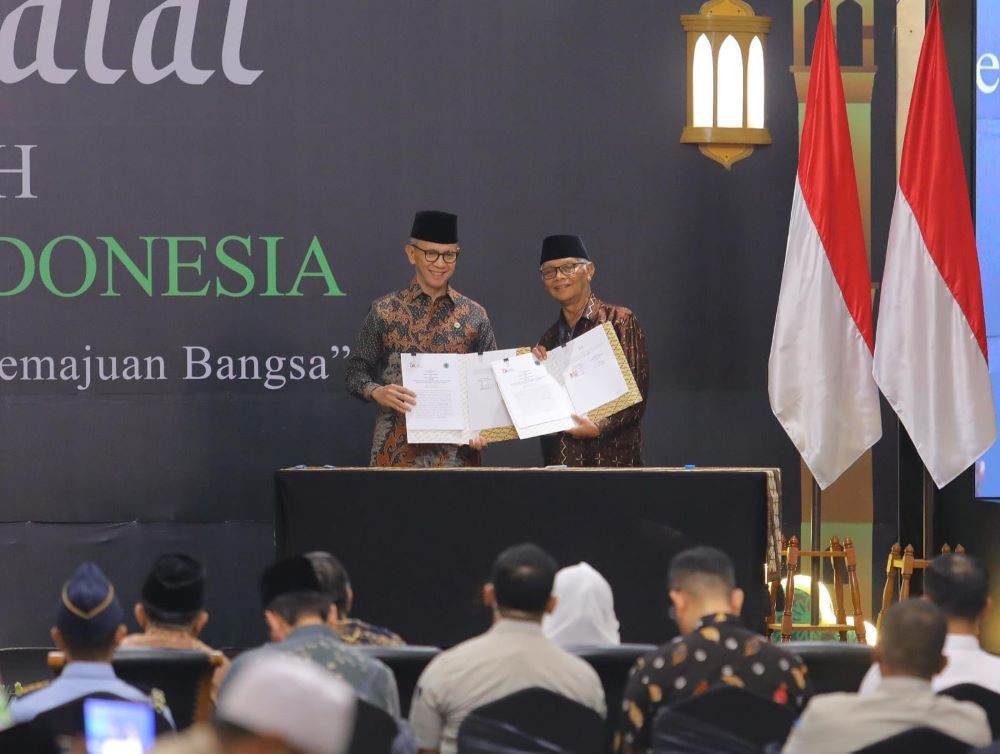 OJK dan MUI Bersinergi Dorong Penguatan Sektor Keuangan Syariah. Foto: MNC Media.
