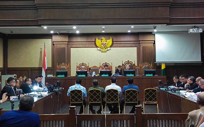 Sidang lanjutan kasus dugaan pemerasan dan gratifikasi dengan terdakwa eks Mentan Syahrul Yasin Limpo (Nur Khabibi/MPI)