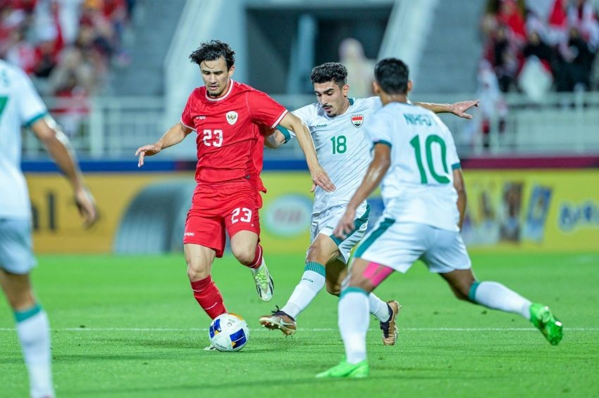 Lagi, Laga Lawan Guinea U23 di Play-off Olimpiade 2024 Jadi Panggung Nathan Tjoe-A-On? (foto: MNC Media)