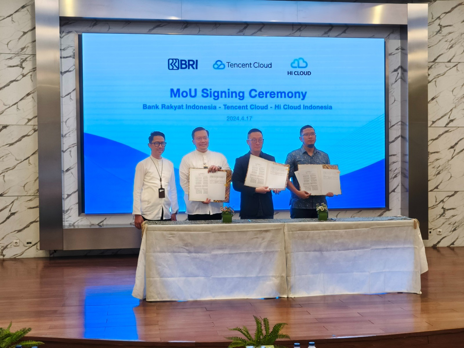 Perkuat Kapabilitas Digital, BRI (BBRI) Kerja Sama dengan Tencent Cloud dan Hi Cloud Indonesia (FOTO:Dok BRI)