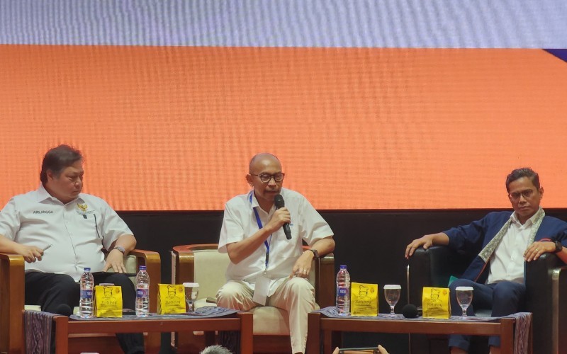 Mantan Menteri Keuangan, Chatib Basri dalam seminar Ekonomi di Sekolah Kolese Kanisius Jakarta Pusat, Sabtu (11/5/2024). (Iqbal Dwi Purnama/MPI)