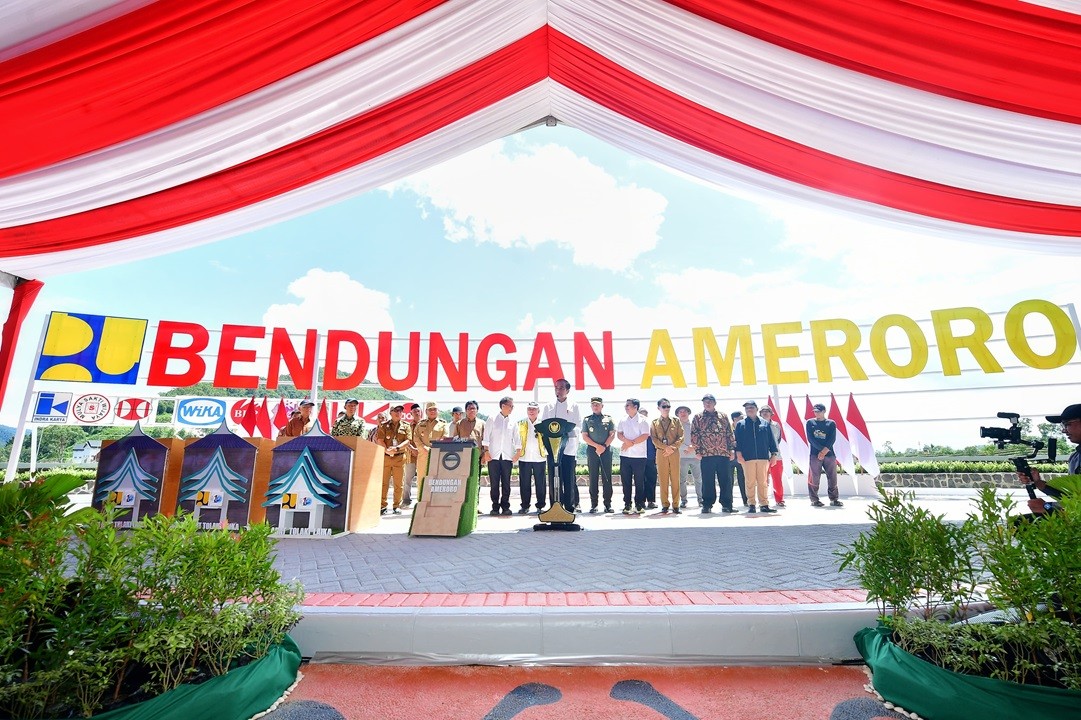 Resmikan Bendungan Ameroro, Jokowi: Bisa Mereduksi Banjir di Sekitar Konawe. (Foto Setpres)