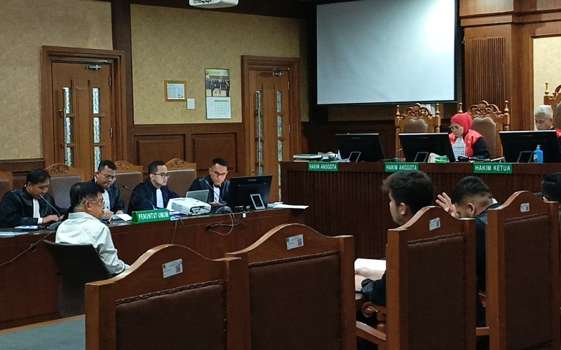 Jusuf Kalla saat menjadi saksi di persidangan eks Dirut Pertamina, Karen Agustiawan  (Nur Khabibi/MPI)