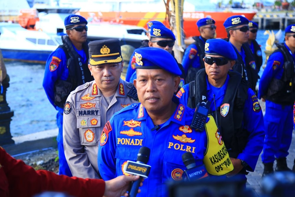 Polda Bali Siagakan Dua Kapal dan Tiga Helikopter Amankan World Water Forum. (Foto: MNC Media)