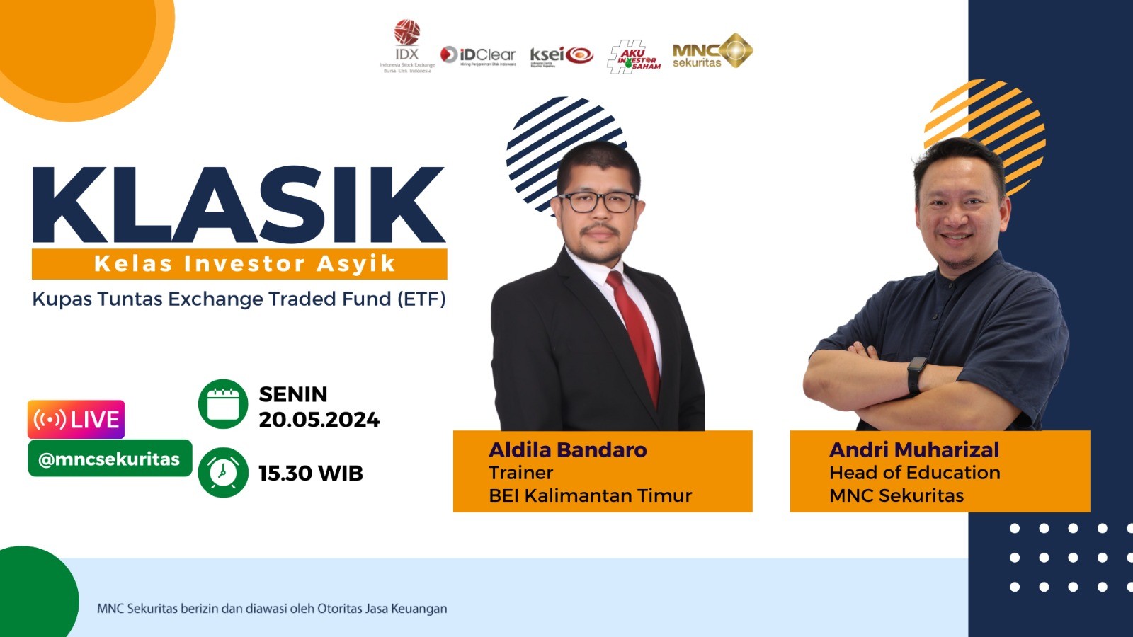 Mengupas Exchange Traded Fund (ETF), Saksikan Hanya di IG Live MNC Sekuritas (Foto: MNC Media)