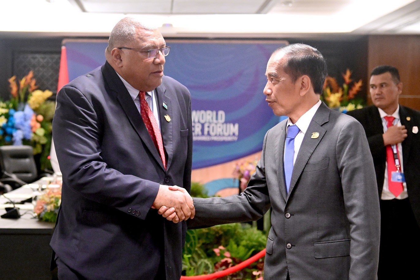 Temui Presiden Fiji di Bali, Jokowi Tekankan Tiga Poin Penting Ini. (Foto Istimewa)