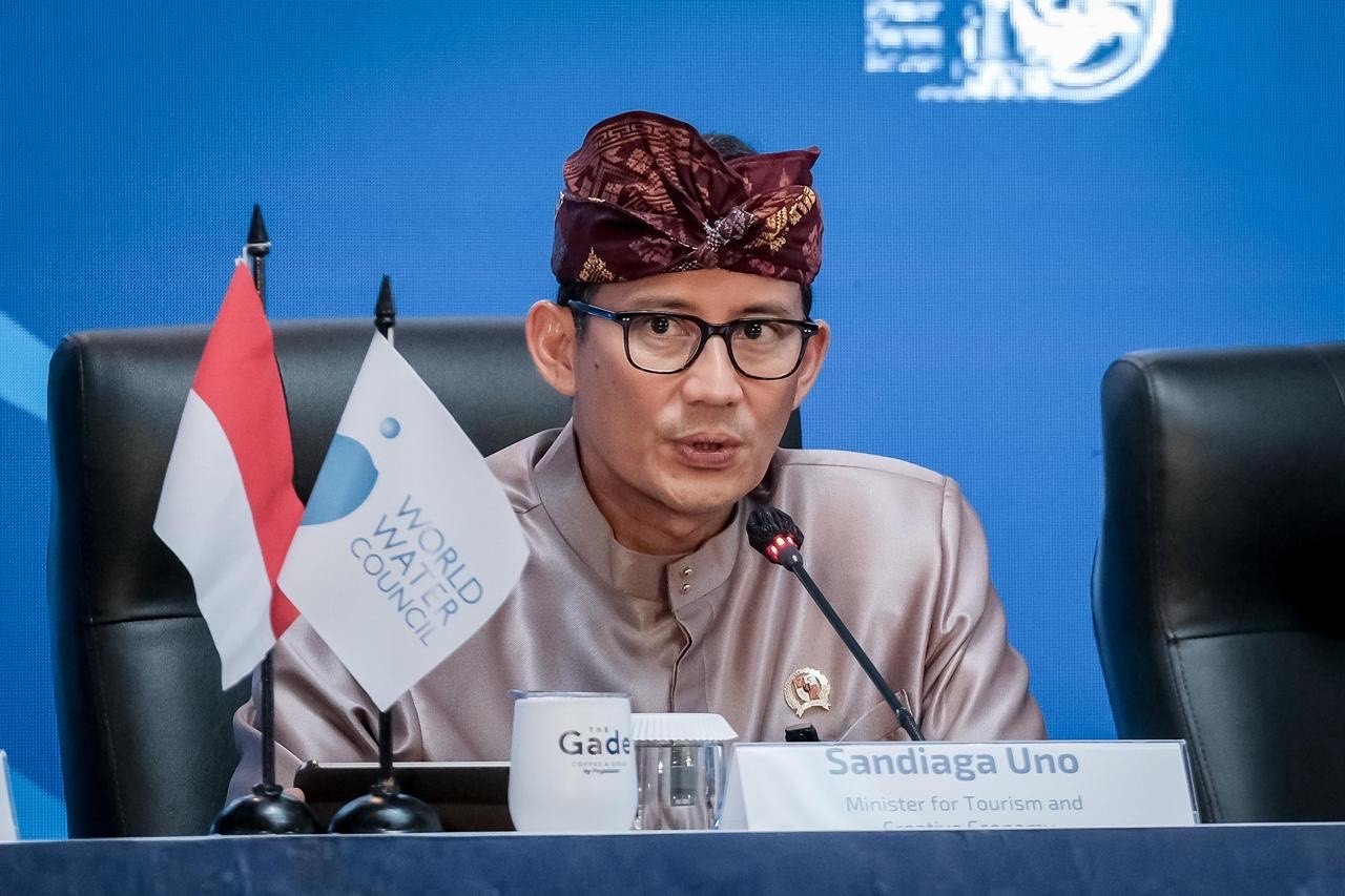 Sandiaga Uno Ajak Kembangkan Potensi Wisata Air Indonesia di WWF ke-10 Bali. (Foto: Dok. Kemenparekraf)