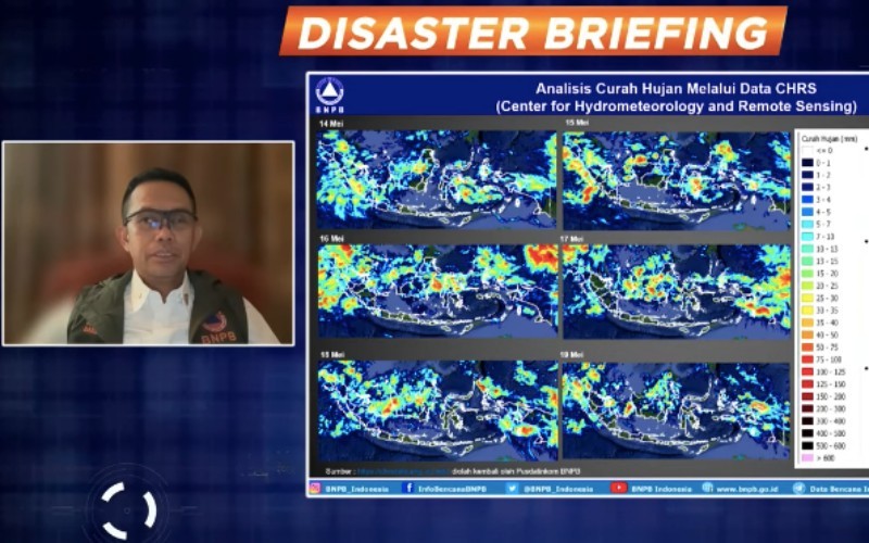Wilayah Pulau Jawa mulai memasuki musim kemarau menjelang akhir periode bulan Mei 2024 (BNPB)