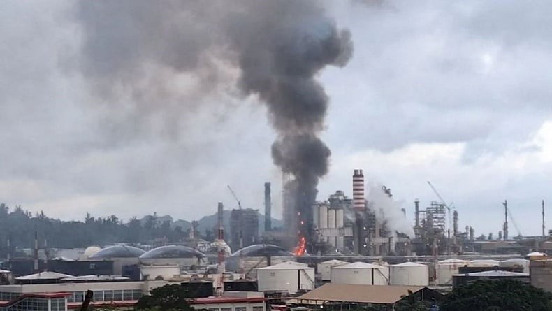 Kilang Pertamina di Balikpapan Terbakar, Tim Inafis Polri Turun Tangan (foto: MNC Media)