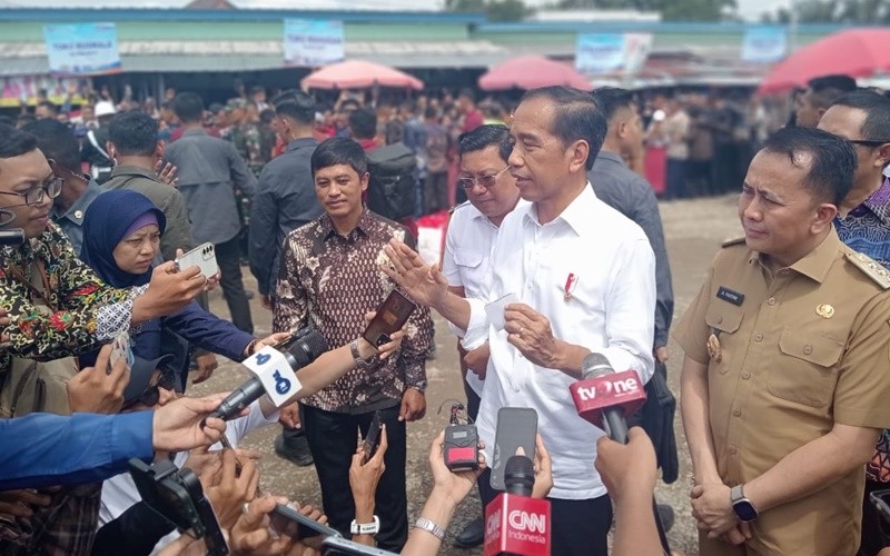Presiden Jokowi saat kunjungan di Sumsel (MNC Media)