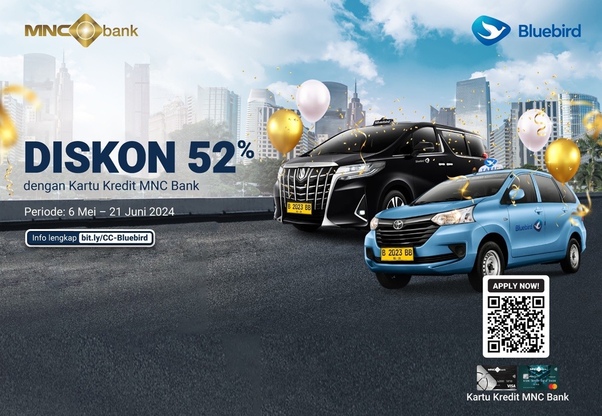 Nikmati Diskon Bluebird 52 Persen Pakai Kartu Kredit MNC Bank. (Foto MNC Media)