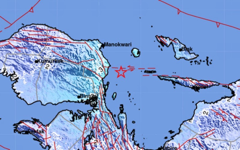 Gempa bumi berkekuatan Magnitudo 5,2 mengguncang Ransiki, Manokwari Selatan (BMKG)