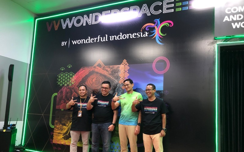 Menparekraf Sandiaga Uno luncurkan Wonderspace di Stasiun MRT Bundaran HI (Syifa Fauziah/MPI)