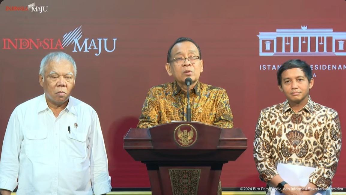Mensesneg: Pengunduran Diri Bambang Susantono dan Dhony Rahajoe Sudah Lama Dibicarakan. (Foto Tangkapan Layar YT Setpres)