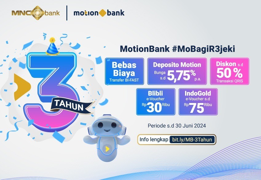 Menapaki Usia ke-3, MotionBank Hadirkan Ragam Inovasi Layanan Perbankan Digital (FOTO:MNC Media)