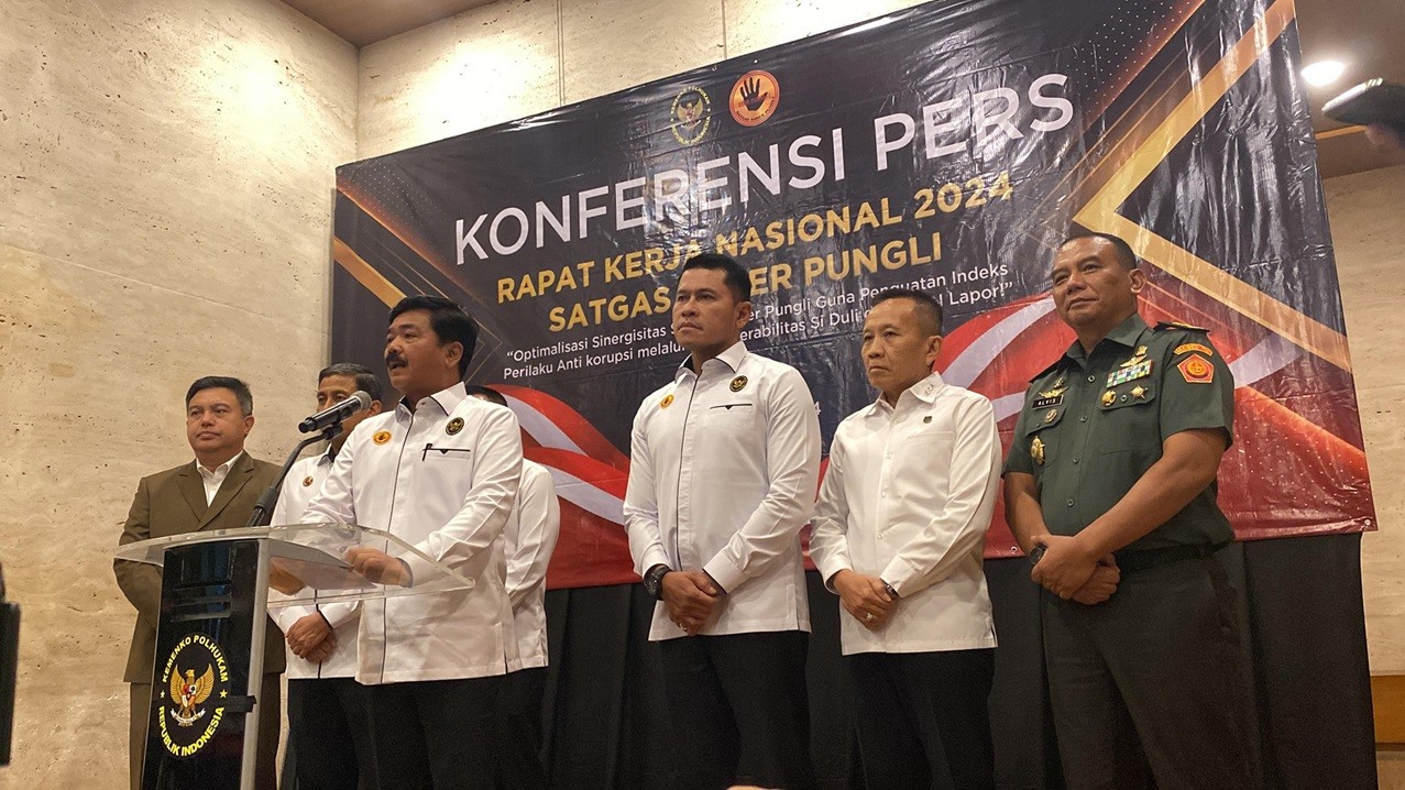 Menko Polhukam Sebut Perpres Satgas Judi Online Terbit Pekan Ini. (Foto Danandaya/MPI)
