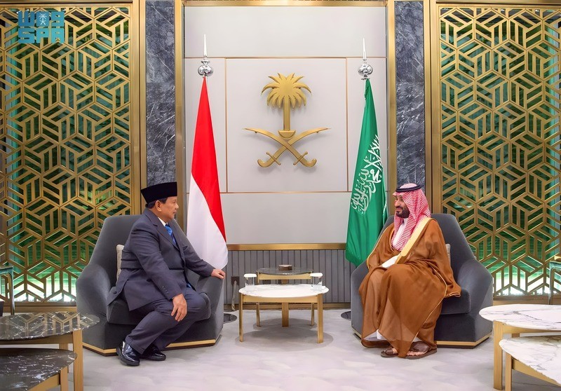 Bertemu PM Arab Saudi, Prabowo Diskusi soal Palestina, Pertahanan, hingga Perdagangan. (Foto: MNC Media)