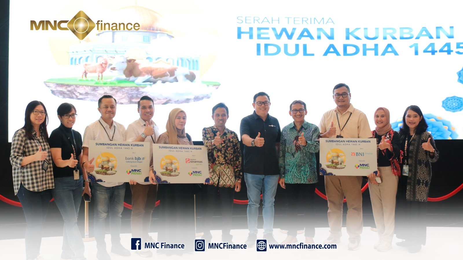 Sambut Idul Adha, MNC Finance dan Delapan Mitra Usaha Salurkan Hewan Kurban (foto mnc media)
