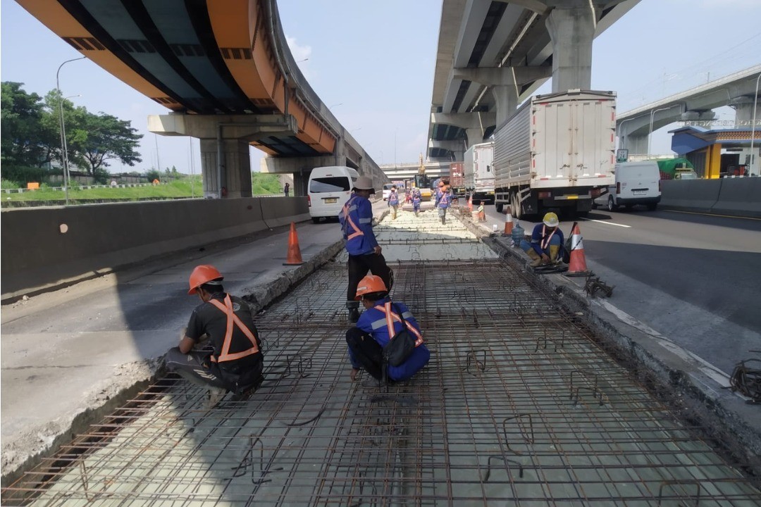 Jasamarga Tollroad Rekonstruksi Ruas Tol Jakarta-Cikampek. (Foto: MNC Media)