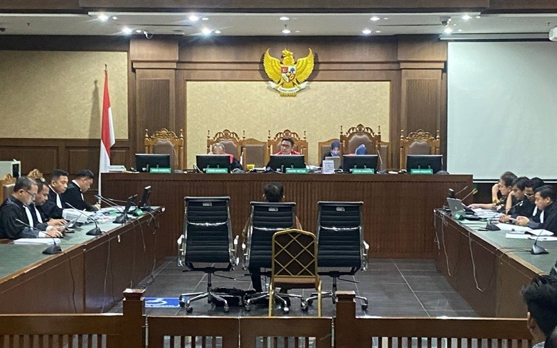 Mantan Menteri Pertanian Syahrul Yasin Limpo alias SYL mengklaim tak mengetahui adanya pengumpulan dana dari perjabat Eselon I Kementan. (Achmad Al Fiqri/MPI)