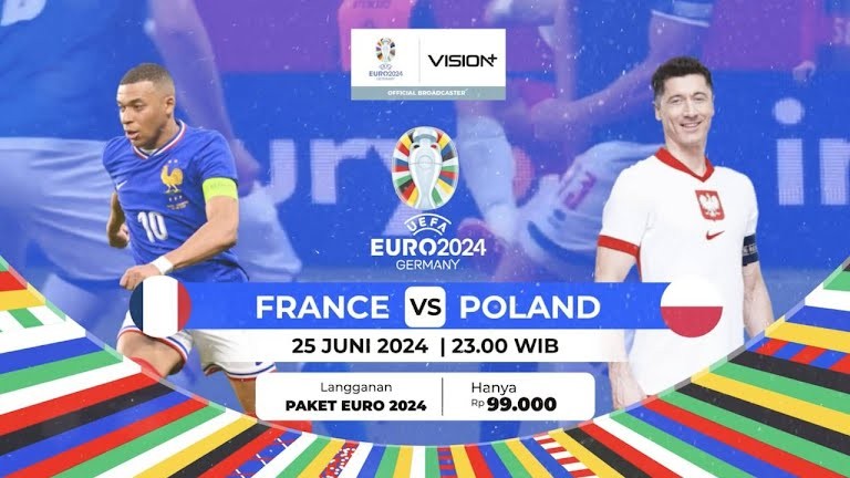 Inilah Cara Nonton Gratis Live Prancis vs Polandia Euro 2024 di TV dan Streaming Berbayar. (FOTO: MNC MEDIA)