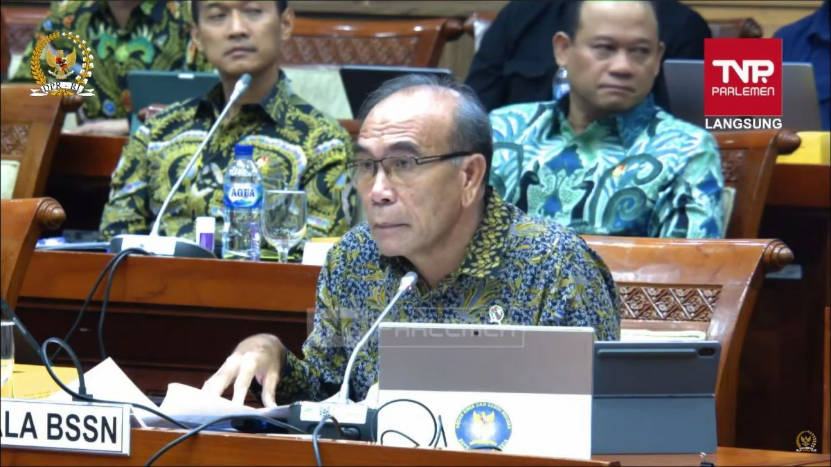 Kepala BSSN Akui Belum Mampu Mendeteksi Peretas Pusat Dana Nasional. (Foto: Tangkapan Layar TV Parlemen)
