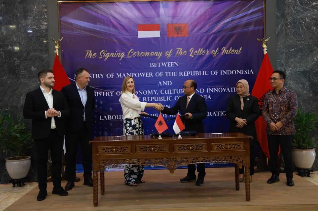 Indonesia-Albania Garap Kerja Sama Ketenagakerjaan. (Foto: MNC Media)