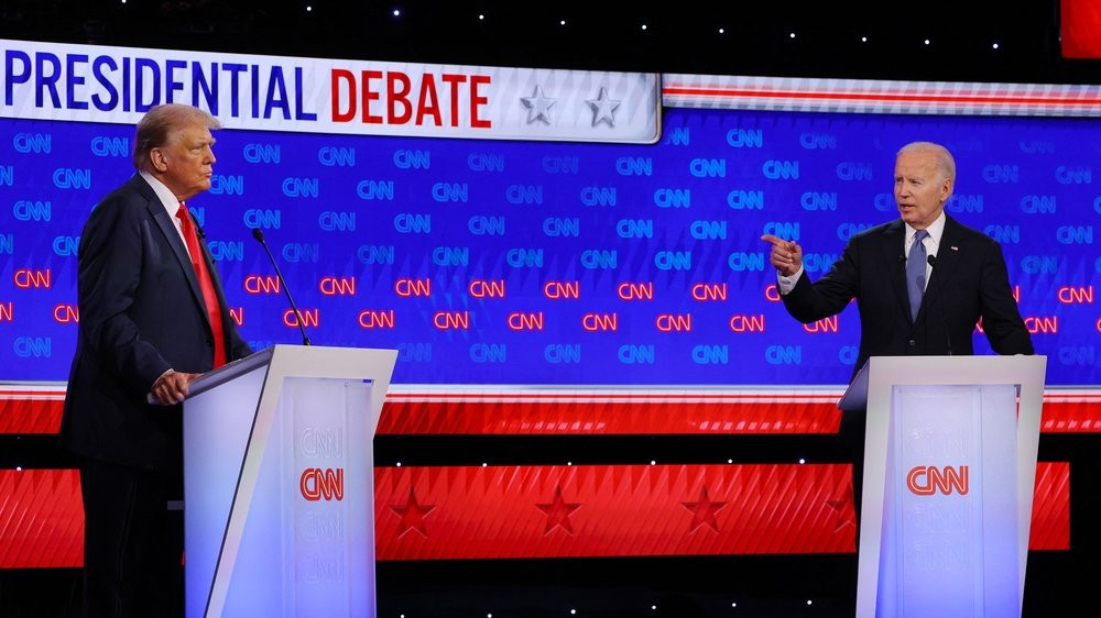 Biden-Trump Lakukan Debat jelang Pilpres AS, Ekonomi Jadi Isu Utama. (Foto: REUTERS/Brian Snyder)