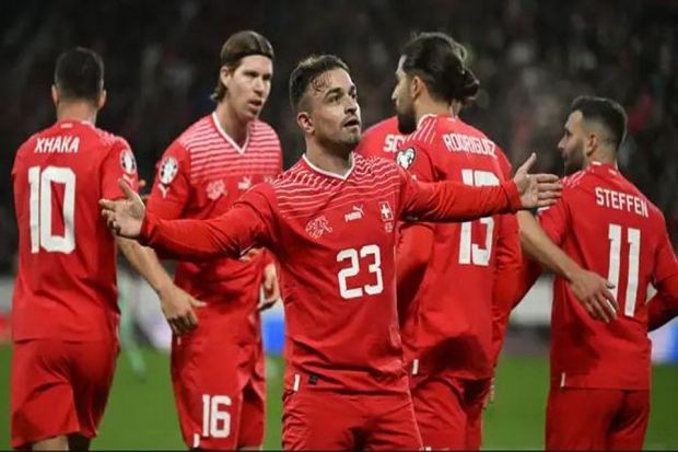 Jadi Laga Pembuka Euro 2024, Italia Sementara Tertinggal 0-1 dari Swiss  (fotoz: MNC Media)