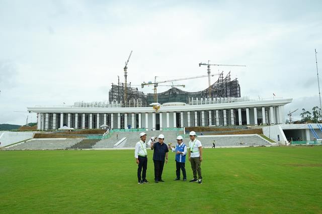 Pembangunan Lapangan Upacara di Istana Negara IKN Nusantara Hampir Rampung, Begini Progresnya (Foto: MNC Media)
