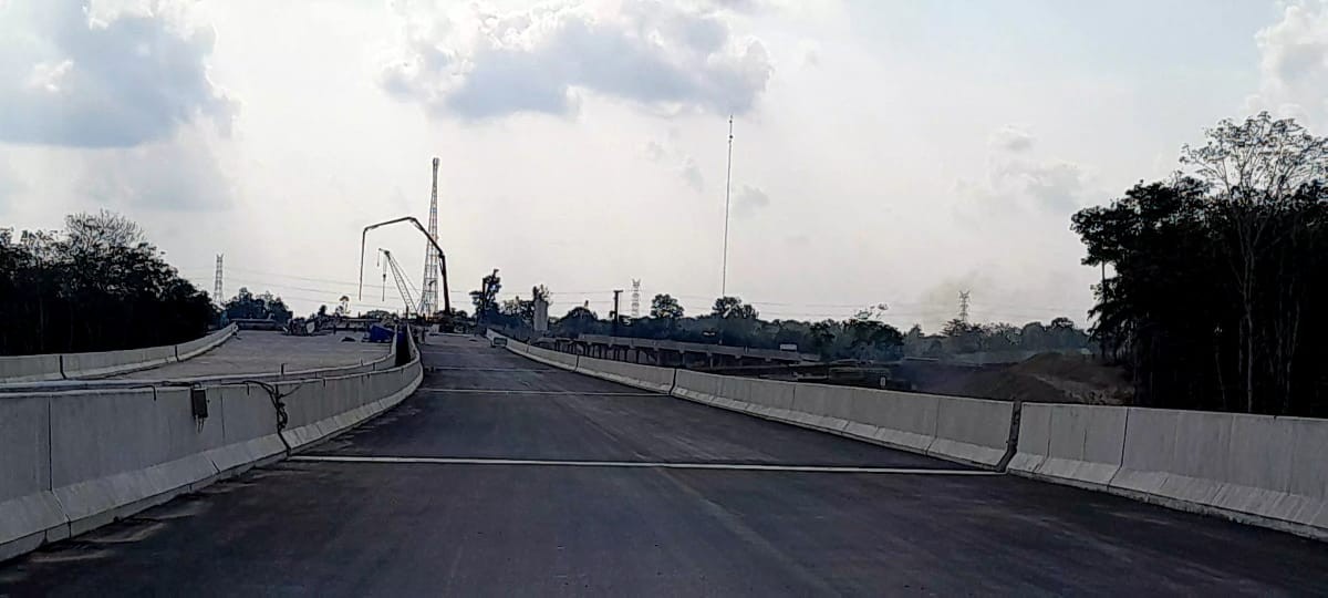 Proyek Jalan Tol Baleno Seksi 3 Jambi-Palembang Capai 85 Persen, Rampung Agustus 2024. (Foto: Azhari/MNC Media)