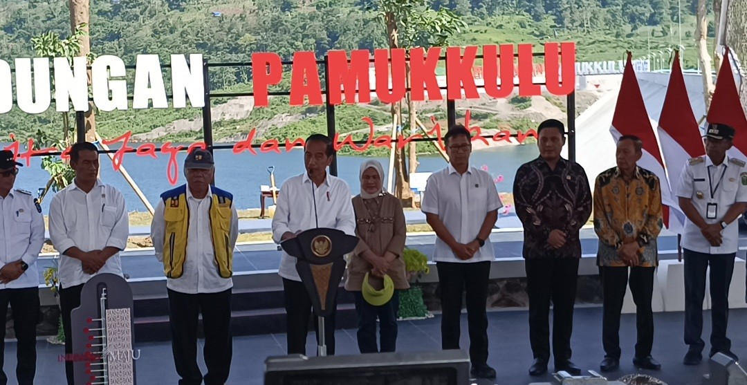 Gelontorkan Rp1,6 Triliun, Jokowi Resmikan Bendungan Pamukkulu Sulsel (FOTO:Dok Ist)